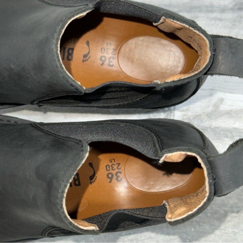 BIRKENSTOCK Stalon Nubuck Leather Chelsea Boot - Black - Sz - 5-5.5 .US / 36 .EU - Picture 7 of 9